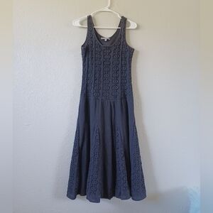 NY Collection Navy Midi Dress
